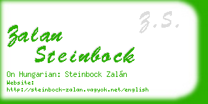 zalan steinbock business card